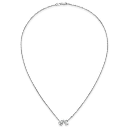 True Origin Lab Grown Diamond VS+ F+ 18 in Complete Two Stone Necklace