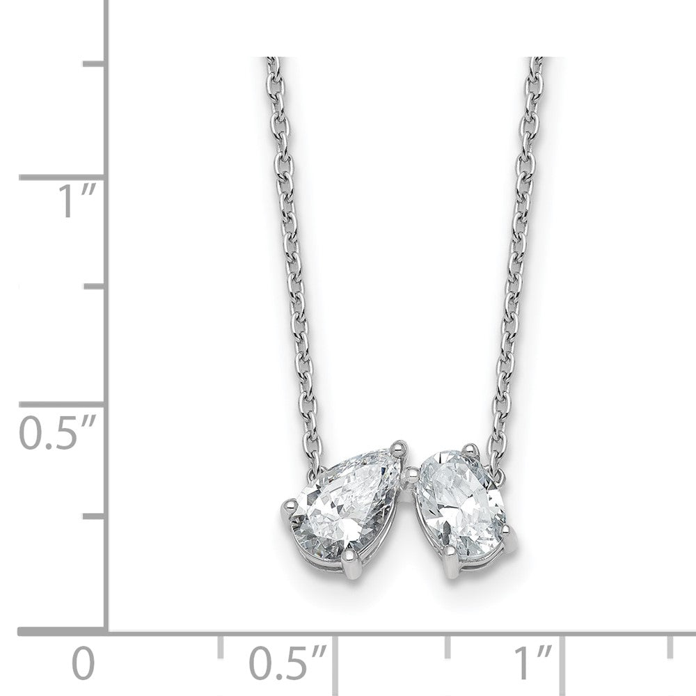 True Origin Lab Grown Diamond VS+ F+ 18 in Complete Two Stone Necklace