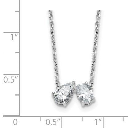 True Origin Lab Grown Diamond VS+ F+ 18 in Complete Two Stone Necklace
