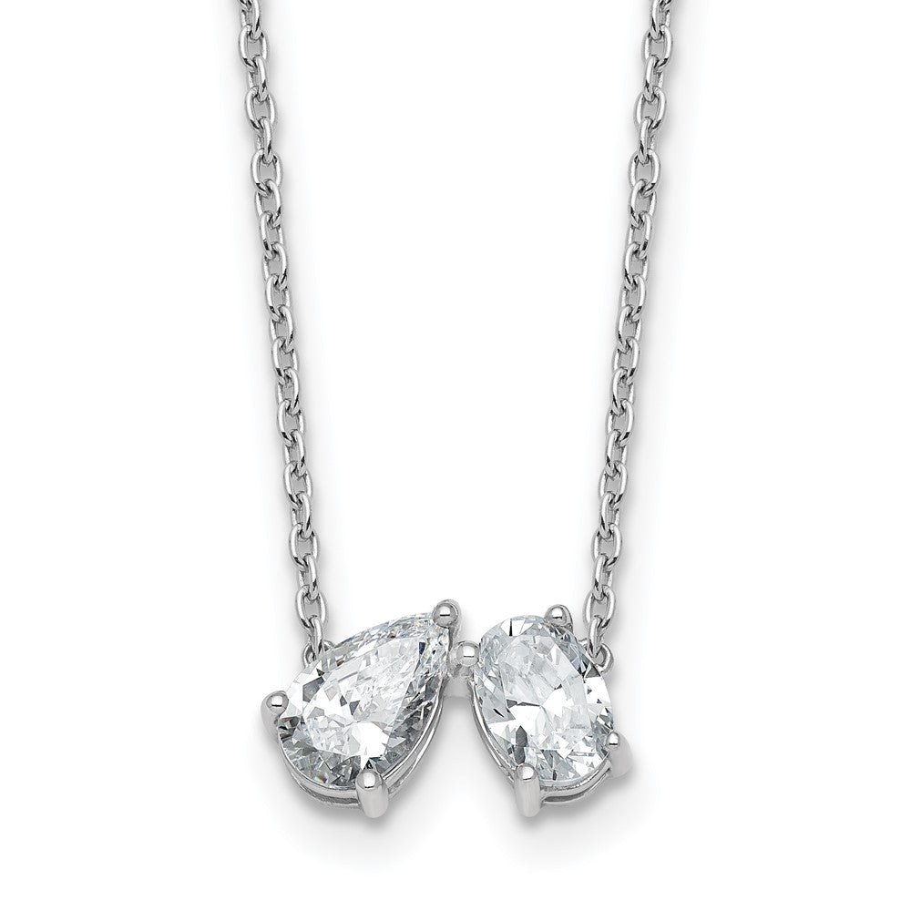 True Origin Lab Grown Diamond VS+ F+ 18 in Complete Two Stone Necklace