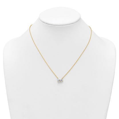 True Origin Lab Grown Diamond VS+ F+ 18 in Complete Two Stone Necklace