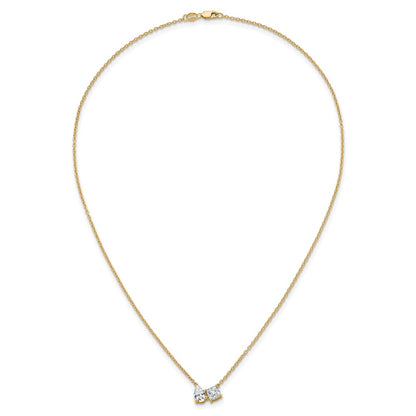 True Origin Lab Grown Diamond VS+ F+ 18 in Complete Two Stone Necklace