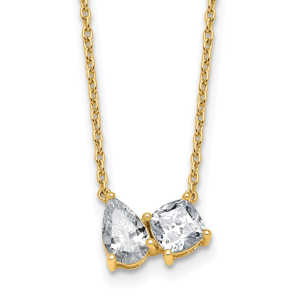True Origin Lab Grown Diamond VS+ F+ 18 in Complete Two Stone Necklace