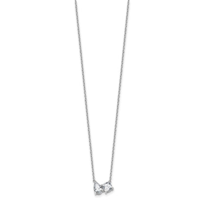 True Origin Lab Grown Diamond VS+ F+ 18 in Complete Two Stone Necklace