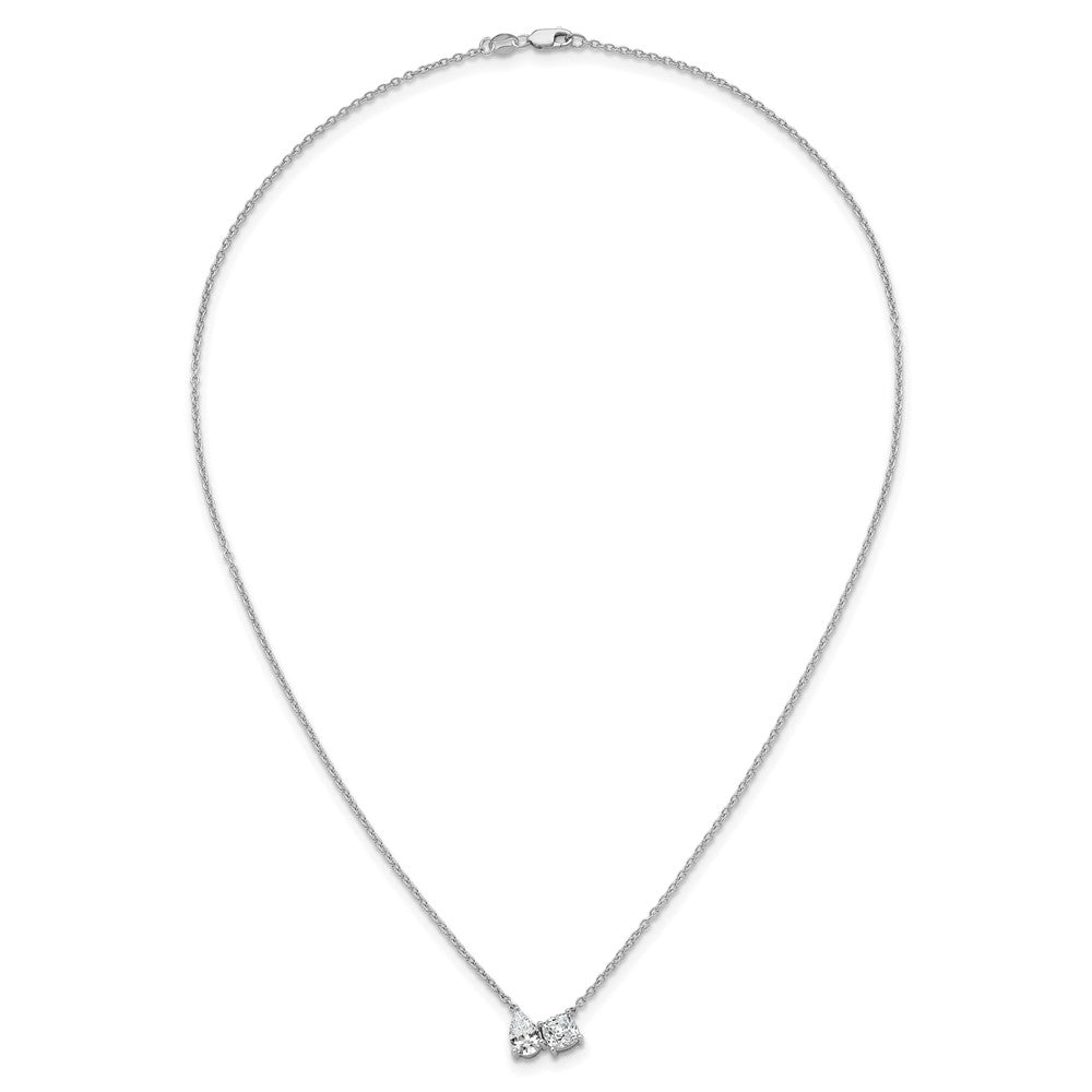 True Origin Lab Grown Diamond VS+ F+ 18 in Complete Two Stone Necklace