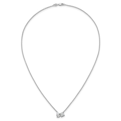 True Origin Lab Grown Diamond VS+ F+ 18 in Complete Two Stone Necklace