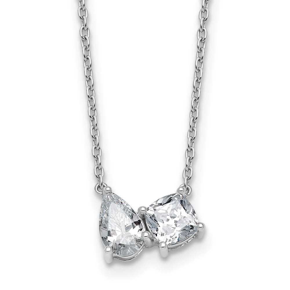 True Origin Lab Grown Diamond VS+ F+ 18 in Complete Two Stone Necklace