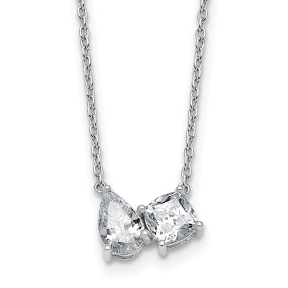 True Origin Lab Grown Diamond VS+ F+ 18 in Complete Two Stone Necklace