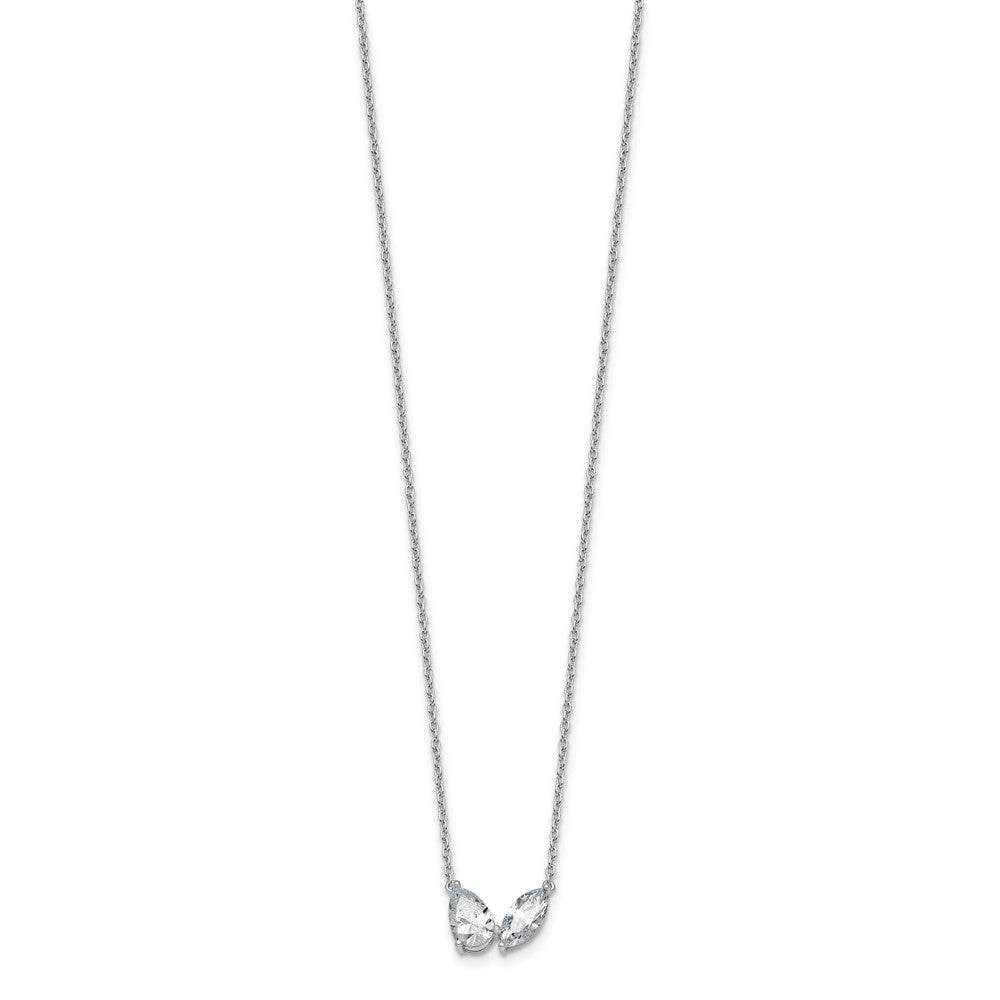 True Origin Lab Grown Diamond VS+ F+ 18 in Complete Two Stone Necklace