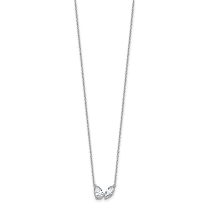 True Origin Lab Grown Diamond VS+ F+ 18 in Complete Two Stone Necklace
