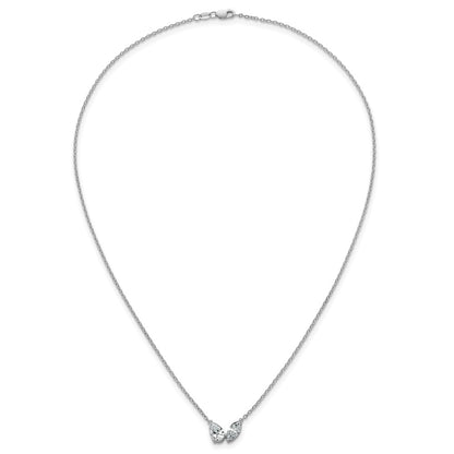 True Origin Lab Grown Diamond VS+ F+ 18 in Complete Two Stone Necklace