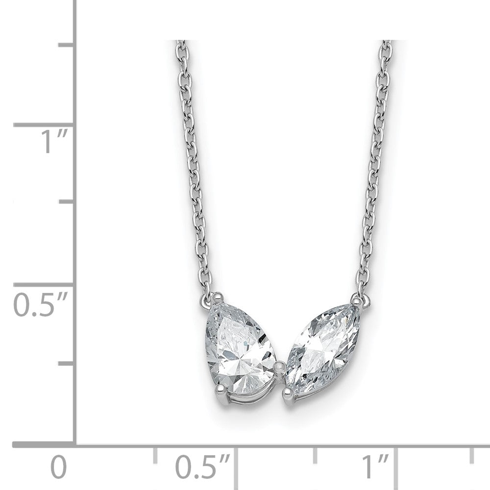 True Origin Lab Grown Diamond VS+ F+ 18 in Complete Two Stone Necklace