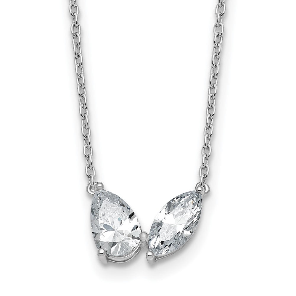 True Origin Lab Grown Diamond VS+ F+ 18 in Complete Two Stone Necklace