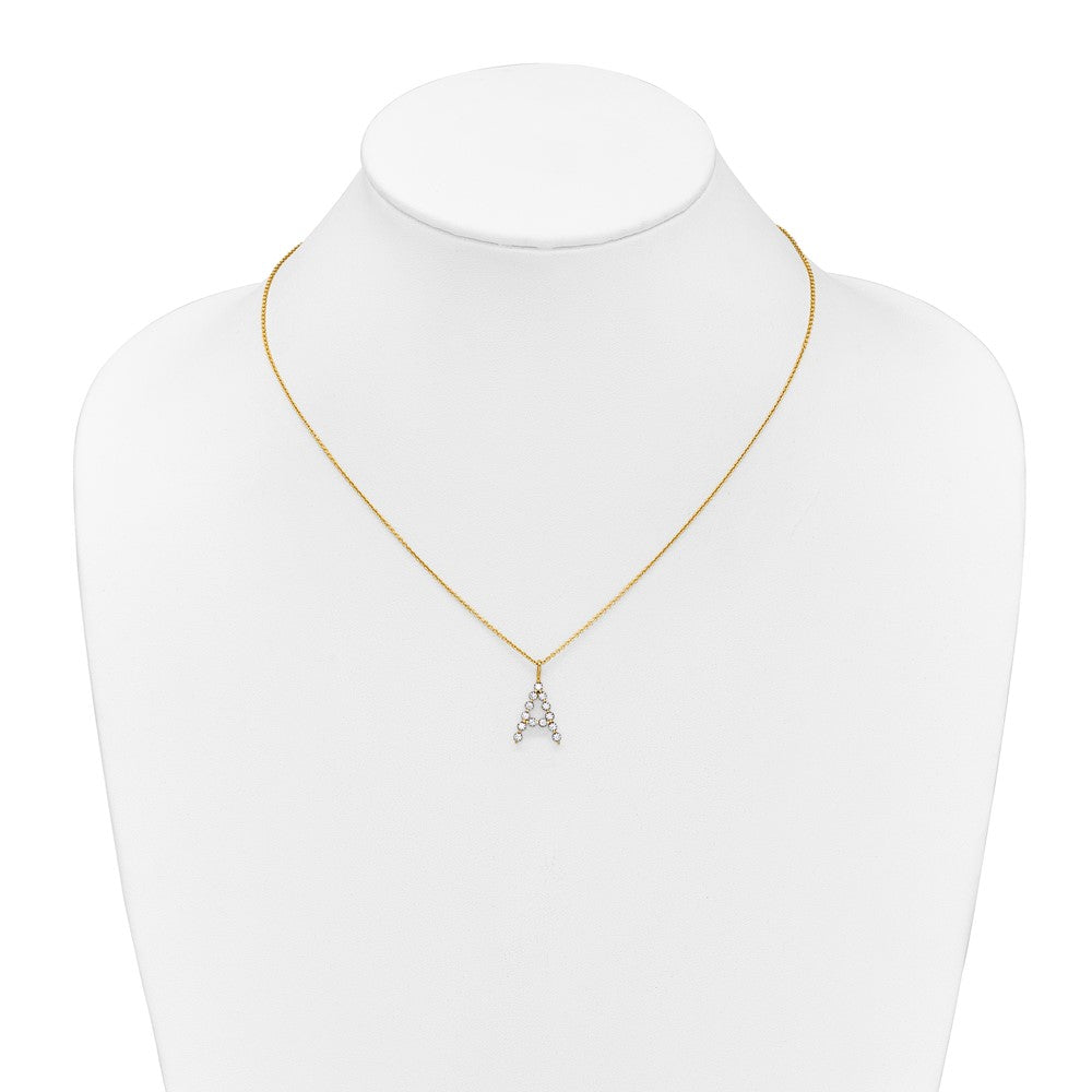 True Origin Lab Grown Diamond VS+ F+ Complete Alphabet A Pendant Necklace