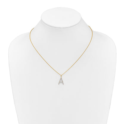 True Origin Lab Grown Diamond VS+ F+ Complete Alphabet A Pendant Necklace