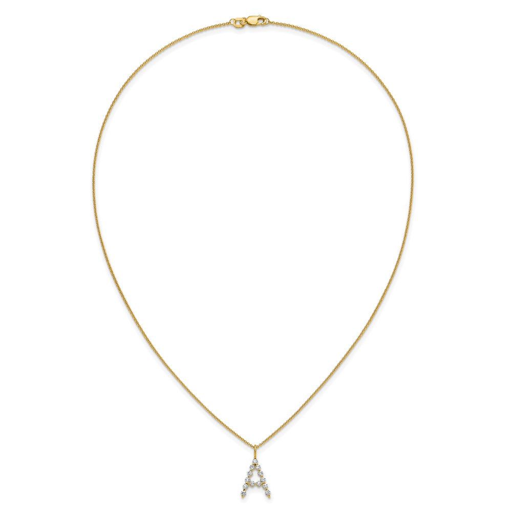 True Origin Lab Grown Diamond VS+ F+ Complete Alphabet A Pendant Necklace