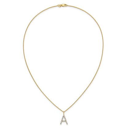 True Origin Lab Grown Diamond VS+ F+ Complete Alphabet A Pendant Necklace