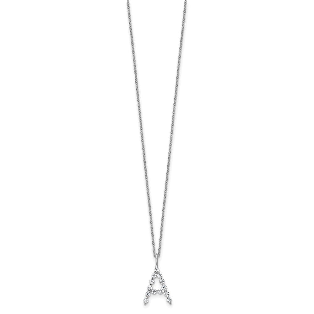 True Origin Lab Grown Diamond VS+ F+ Complete Alphabet A Pendant Necklace