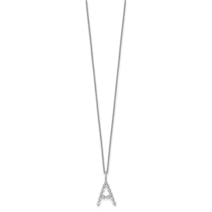 True Origin Lab Grown Diamond VS+ F+ Complete Alphabet A Pendant Necklace