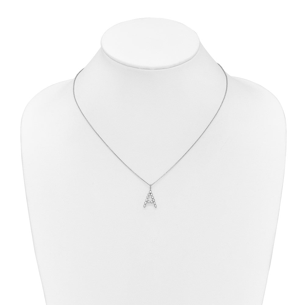 True Origin Lab Grown Diamond VS+ F+ Complete Alphabet A Pendant Necklace