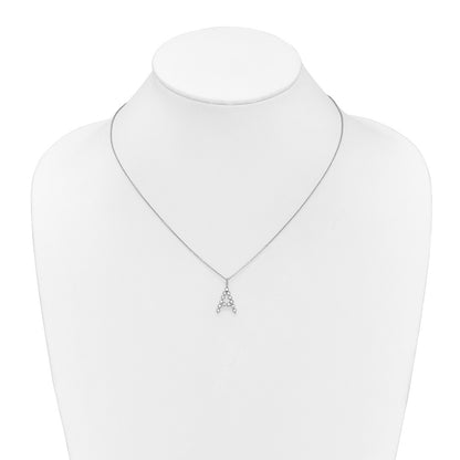 True Origin Lab Grown Diamond VS+ F+ Complete Alphabet A Pendant Necklace