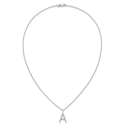 True Origin Lab Grown Diamond VS+ F+ Complete Alphabet A Pendant Necklace