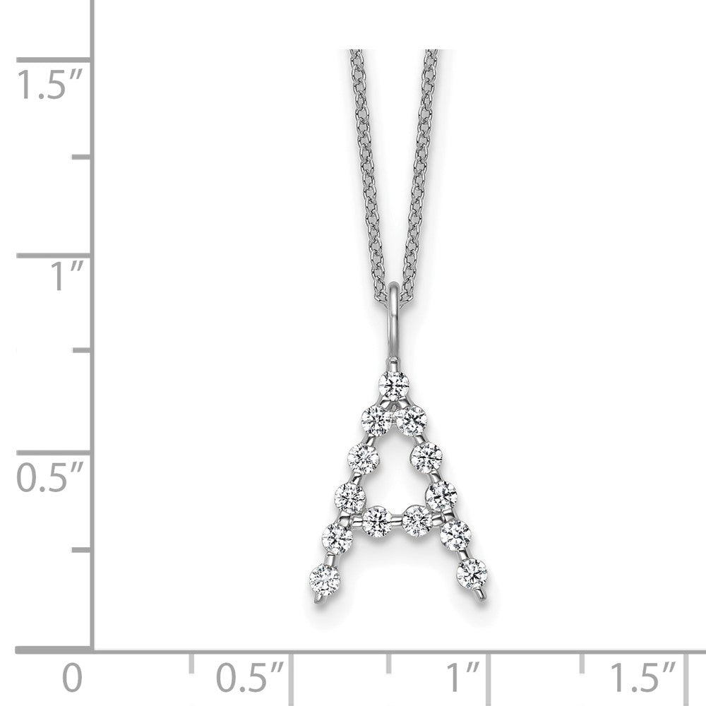 True Origin Lab Grown Diamond VS+ F+ Complete Alphabet A Pendant Necklace