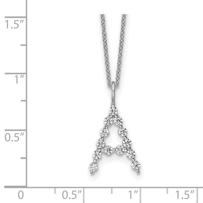 True Origin Lab Grown Diamond VS+ F+ Complete Alphabet A Pendant Necklace