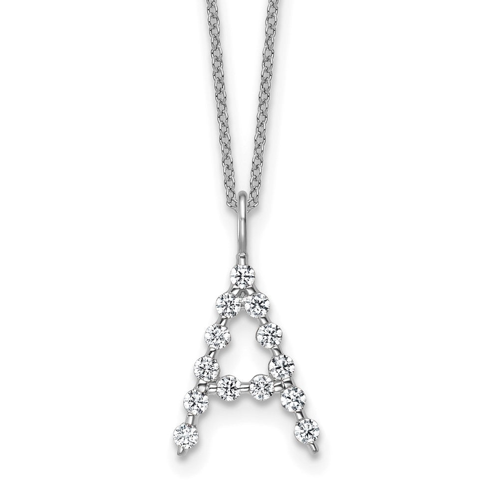 True Origin Lab Grown Diamond VS+ F+ Complete Alphabet A Pendant Necklace