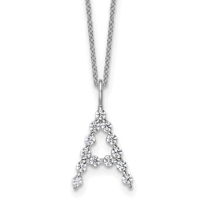 True Origin Lab Grown Diamond VS+ F+ Complete Alphabet A Pendant Necklace