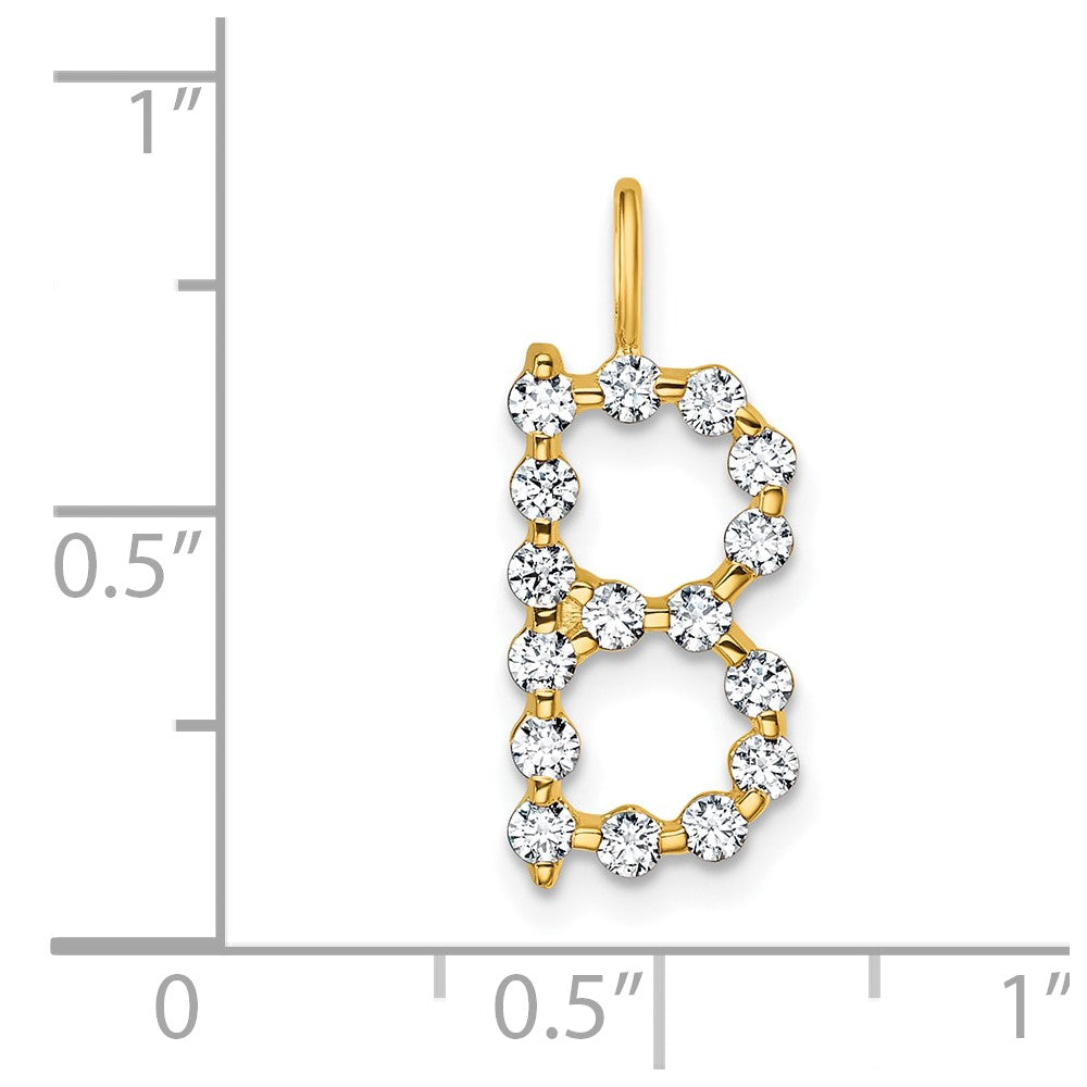 True Origin Lab Grown Diamond VS+ F+ Complete Alphabet B Pendant