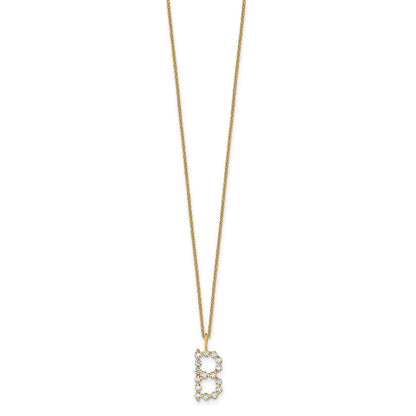 True Origin Lab Grown Diamond VS+ F+ Complete Alphabet B Pendant Necklace
