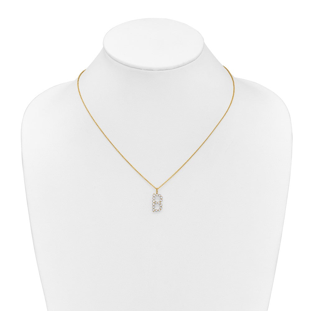 True Origin Lab Grown Diamond VS+ F+ Complete Alphabet B Pendant Necklace