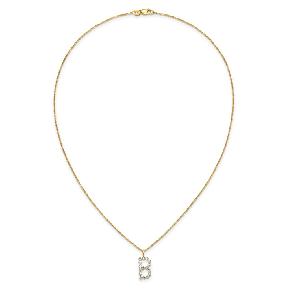 True Origin Lab Grown Diamond VS+ F+ Complete Alphabet B Pendant Necklace