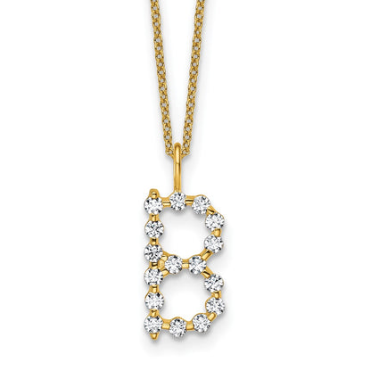 True Origin Lab Grown Diamond VS+ F+ Complete Alphabet B Pendant Necklace