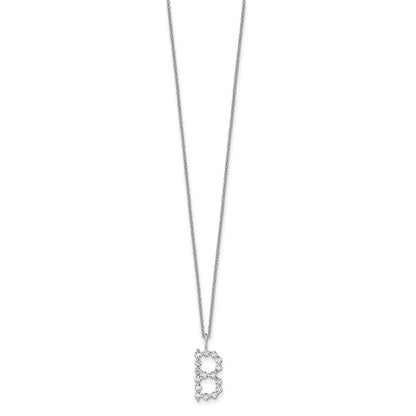 True Origin Lab Grown Diamond VS+ F+ Complete Alphabet B Pendant Necklace