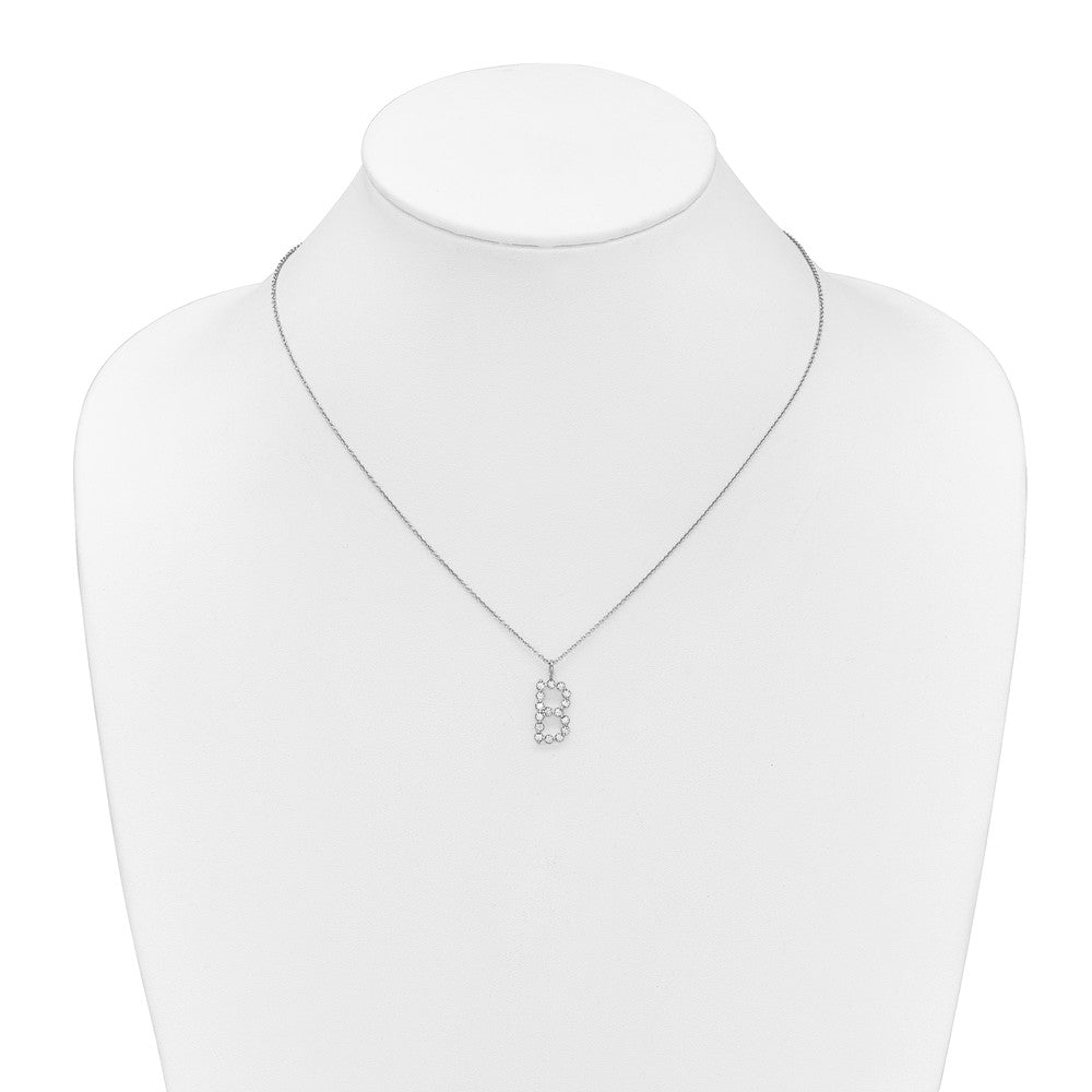 True Origin Lab Grown Diamond VS+ F+ Complete Alphabet B Pendant Necklace