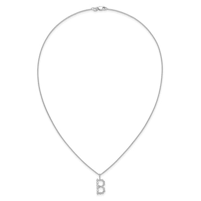 True Origin Lab Grown Diamond VS+ F+ Complete Alphabet B Pendant Necklace