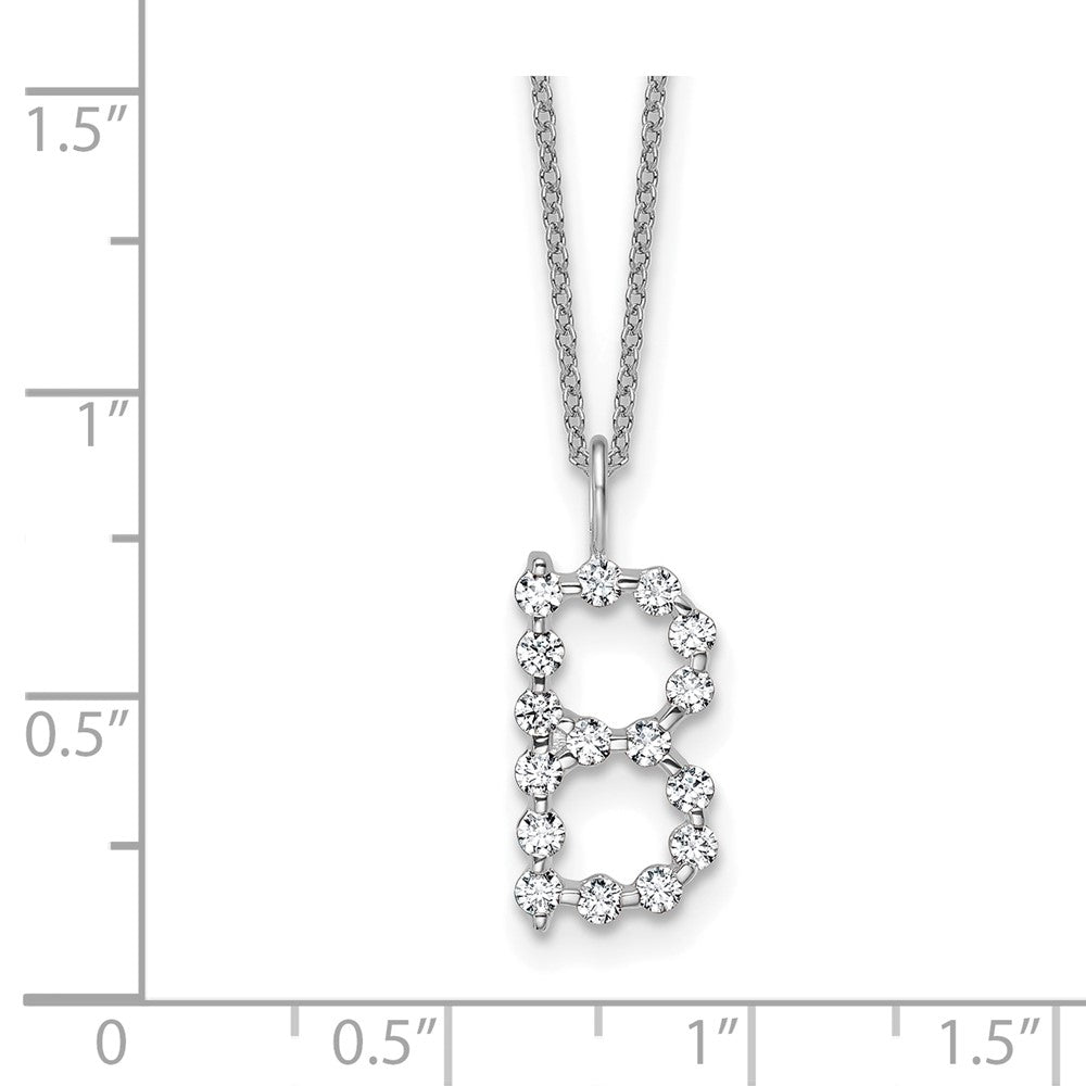 True Origin Lab Grown Diamond VS+ F+ Complete Alphabet B Pendant Necklace