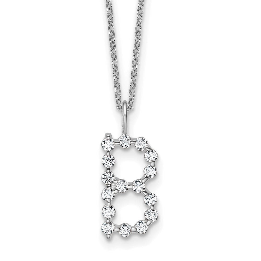 True Origin Lab Grown Diamond VS+ F+ Complete Alphabet B Pendant Necklace