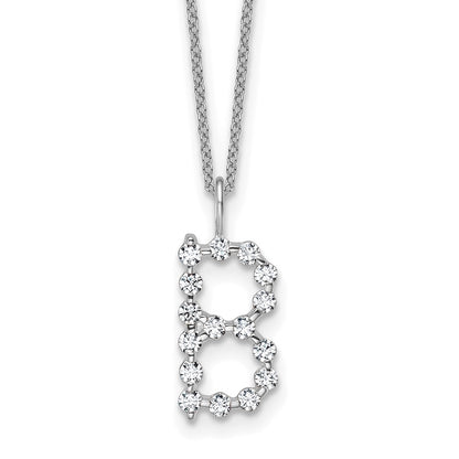 True Origin Lab Grown Diamond VS+ F+ Complete Alphabet B Pendant Necklace