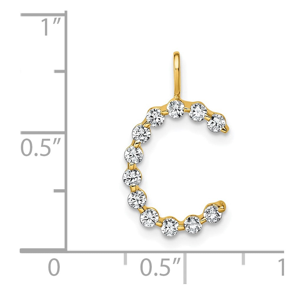 True Origin Lab Grown Diamond VS+ F+ Complete Alphabet C Pendant