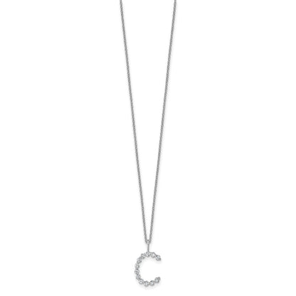 True Origin Lab Grown Diamond VS+ F+ Complete Alphabet C Pendant Necklace
