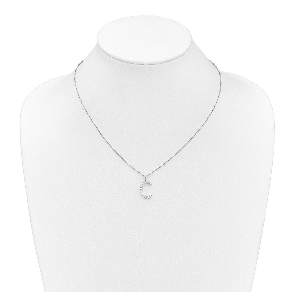 True Origin Lab Grown Diamond VS+ F+ Complete Alphabet C Pendant Necklace