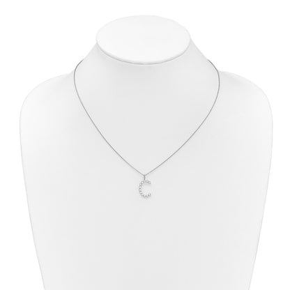 True Origin Lab Grown Diamond VS+ F+ Complete Alphabet C Pendant Necklace