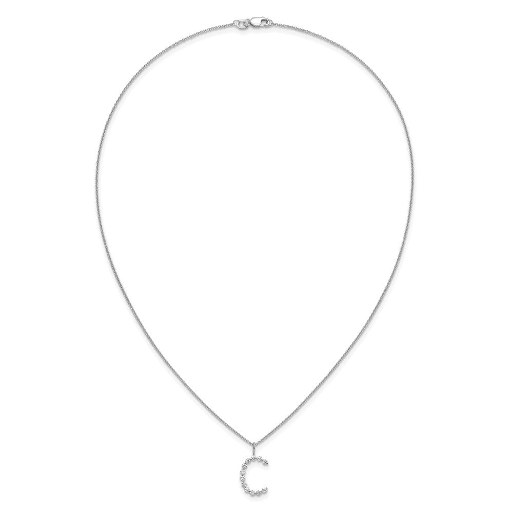 True Origin Lab Grown Diamond VS+ F+ Complete Alphabet C Pendant Necklace