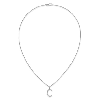 True Origin Lab Grown Diamond VS+ F+ Complete Alphabet C Pendant Necklace