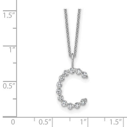 True Origin Lab Grown Diamond VS+ F+ Complete Alphabet C Pendant Necklace