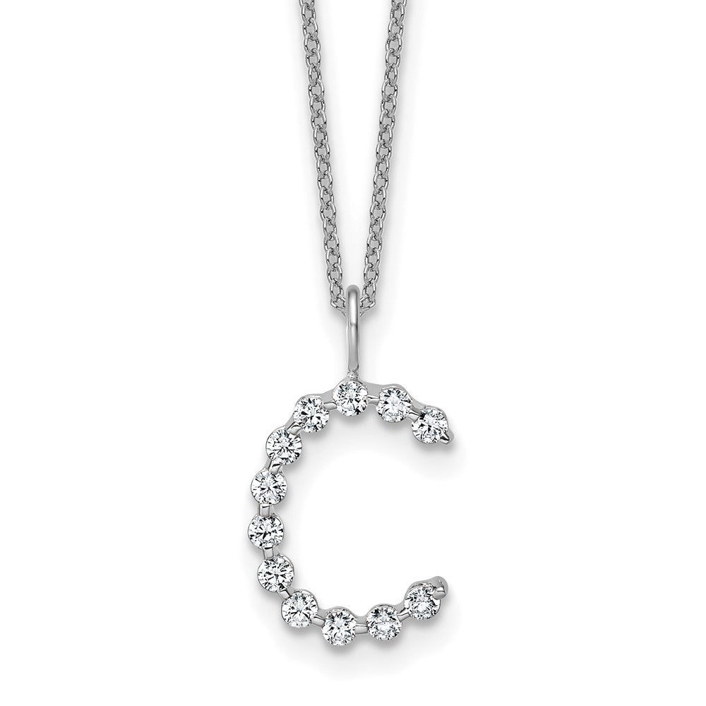 True Origin Lab Grown Diamond VS+ F+ Complete Alphabet C Pendant Necklace