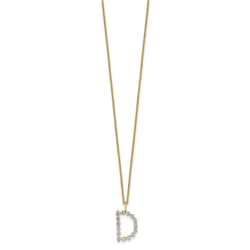 True Origin Lab Grown Diamond VS+ F+ Complete Alphabet D Pendant Necklace